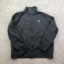 Nike Jacket Mens 2XL Black Full Zip Track Knit Sportswear Stand Collar Casual