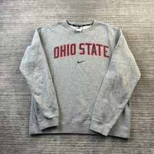Ohio State Buckeyes Nike Sweatshirt Mens Medium Gray Crewneck Pullover