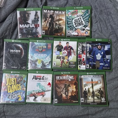 Xbox One Game Lot x12 Mad Max Mass Effect Mafia Dead rising The Division
