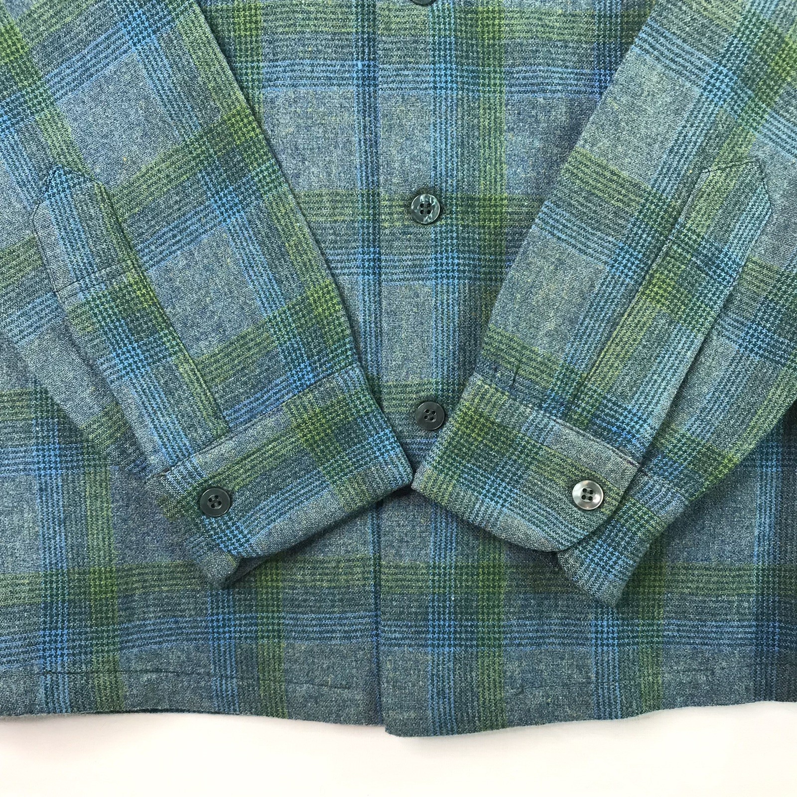 Vtg 50s 60s Pendleton Loop Collar Rockabilly Plai… - image 9