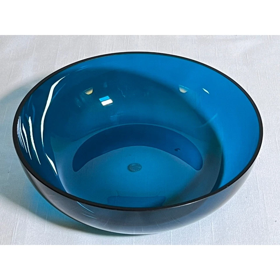 Gorham Silverplate wire basket cobalt blue bowl insert glass made in Sweden - Image 4 of 4