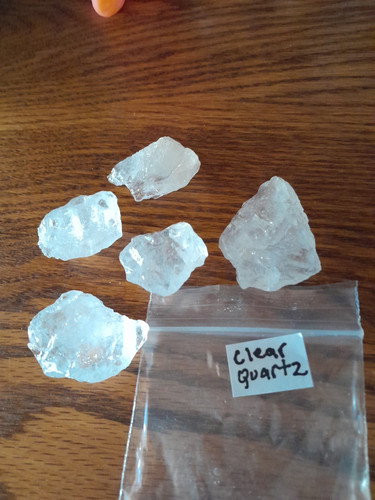 Natural Rough Clear Quartz Crystals / Rocks, Clear Quartz, 3 Ounce Bag - Picture 4 of 4
