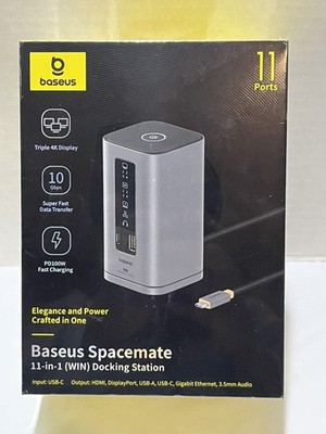Baseus Spacemate 11-in-1 USB-C Docking Station BS-OH137 Triple 4K (sealed)