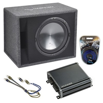 Fits Chevy Malibu 01-17 Harmony Single 12'' Loaded Sub Box Enclosure CXA400.1 Amp