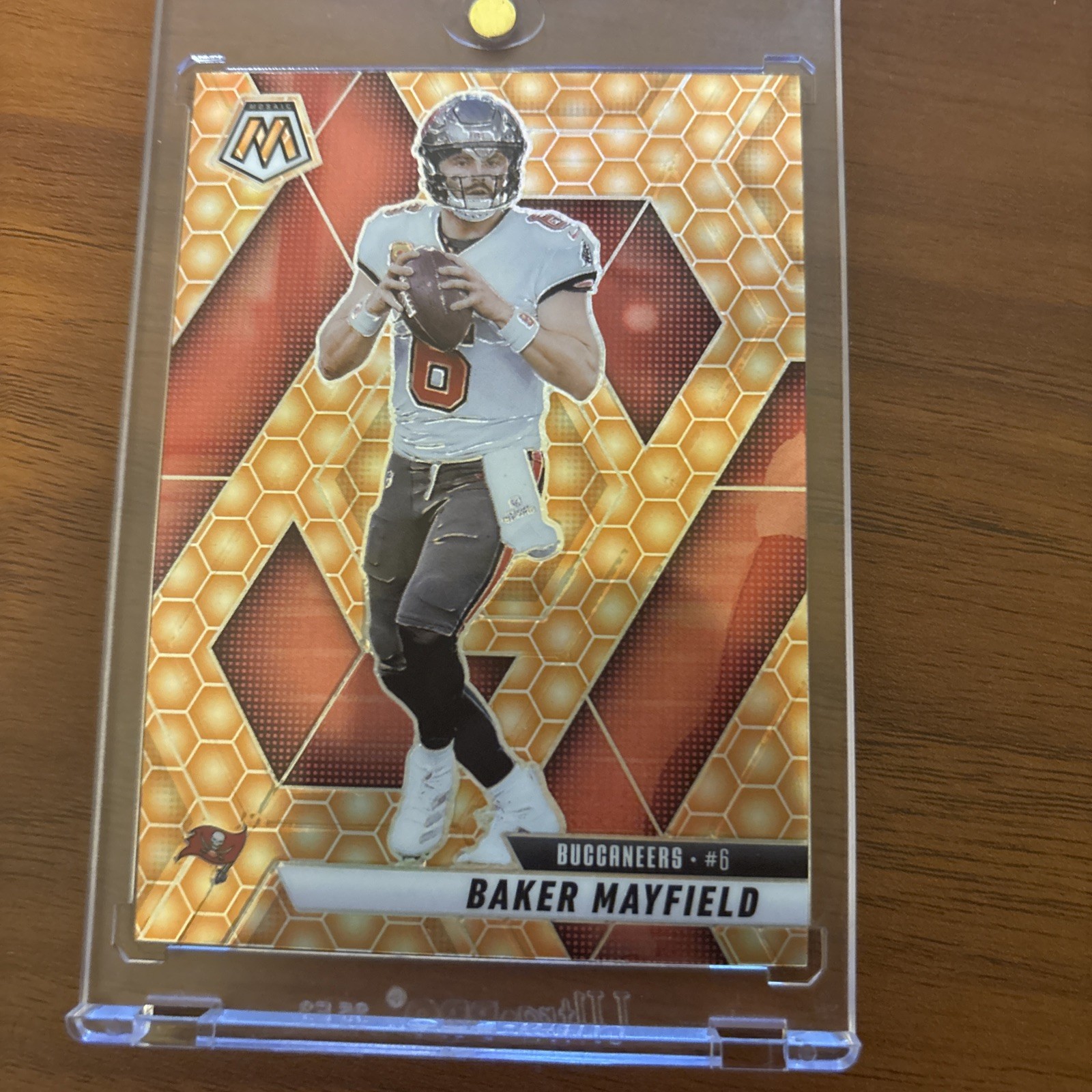 2025 Mosaic Football Baker Mayfield Honeycomb SSP Case Hit #82 MVP SEASON