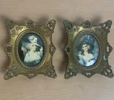 Royal Portrait Duchess of Devonshire, Lady Sheffield, Victorian Art petina frame