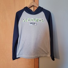 Seattle Seahawks NFL Youth Pullover Hoodie Size XL 14/16 Grey Black Team Apparel