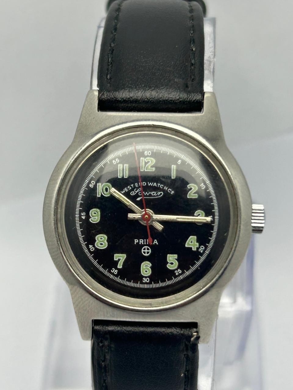 Manual Co. Unisex Dial Watch West End Watch Military Winding Black Vintage - vintagewatches.pk