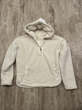 Abercrombie Kids Girls Size 13/14 Hoodie Sherpa Soft Quarter Zip