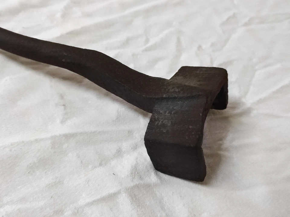 Ancienne Clé de roue de wagon en acier forgé 5 cm x 31 cm - Photo 2/4