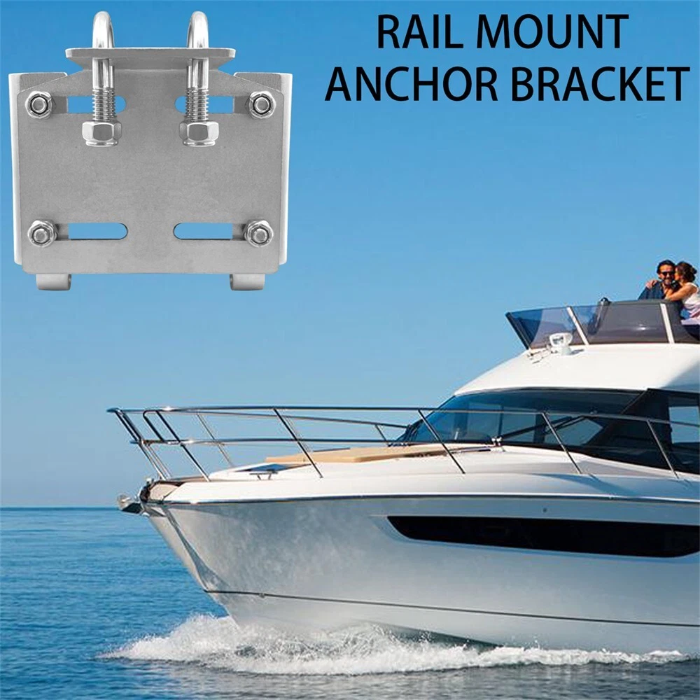 304 Stainless Steel Boat Horizontal Anchor Bracket/Holder for 7/8"-1" Round Rail 304 Stainless Steel Boat Horizontal Anchor Bracket/Holder for 7/8"-1" Round Rail