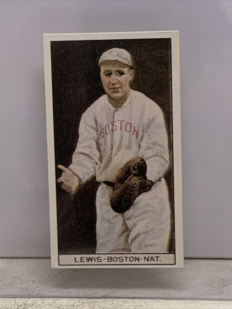 lewis boston national tobacco card value Irving Lewis 1912 Tobacco Card T207 REPRINT HOF