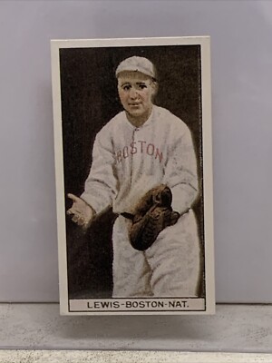 lewis boston nat tobacco card Irving Lewis 1912 Tobacco Card T207 REPRINT HOF - Boston Nat. Braves Red  Sox RP