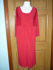 VALENTINES-WOMANS RED PARTY DRESS, LONG SLEEVE, SIZE XLL-20, NEW w TAGS
