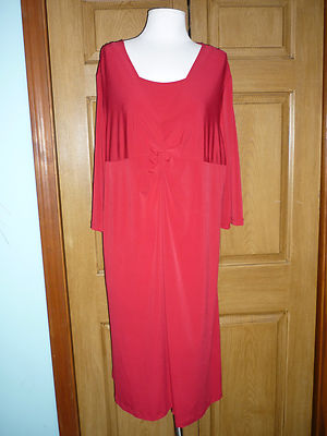 knee length dresses for ladies Red Bodycon Long Sleeve Lace Maxi Dress Red / L main image 1