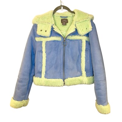 Urban Outfitters Blue Shearling Jacket UO Urban Outfitter Roselyn