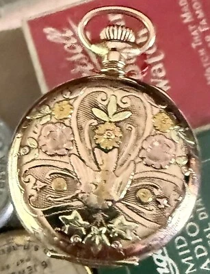 Elgin Mehrfarbiges Jagd-Taschenuhr 0-GF 1901, Damen, Luxus, 7 Juwelen - Bild 1 von 4