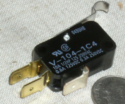 1 NEW OMRON SPDT V1041C4 BUMP LEVER SNAP MICRO LIMIT SWITCH 10A 125/250 VAC USA