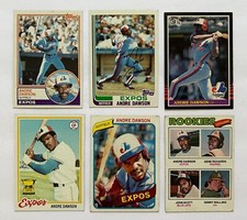 Lot of 6 ANDRE DAWSON Cards (1 Rookie Card) GOOD+ to VERY GOOD