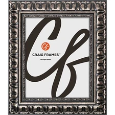 Bravado, 2" Wide Scratched Silver Picture Frame, Common Sizes 4x5 - 24x36