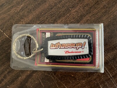 Budweiser Beer Whassup! Keychain NEW Anheuser-Busch Made In USA!