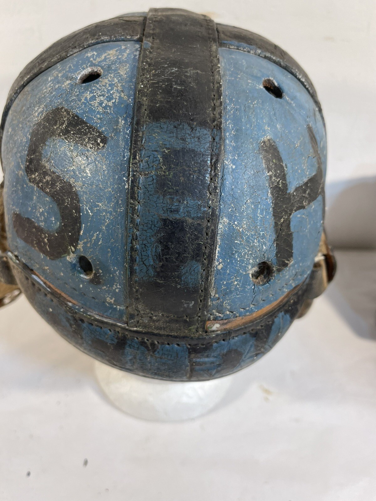 Antique Leather Dogear Football Helmet A.J. Reach GENOA eBay