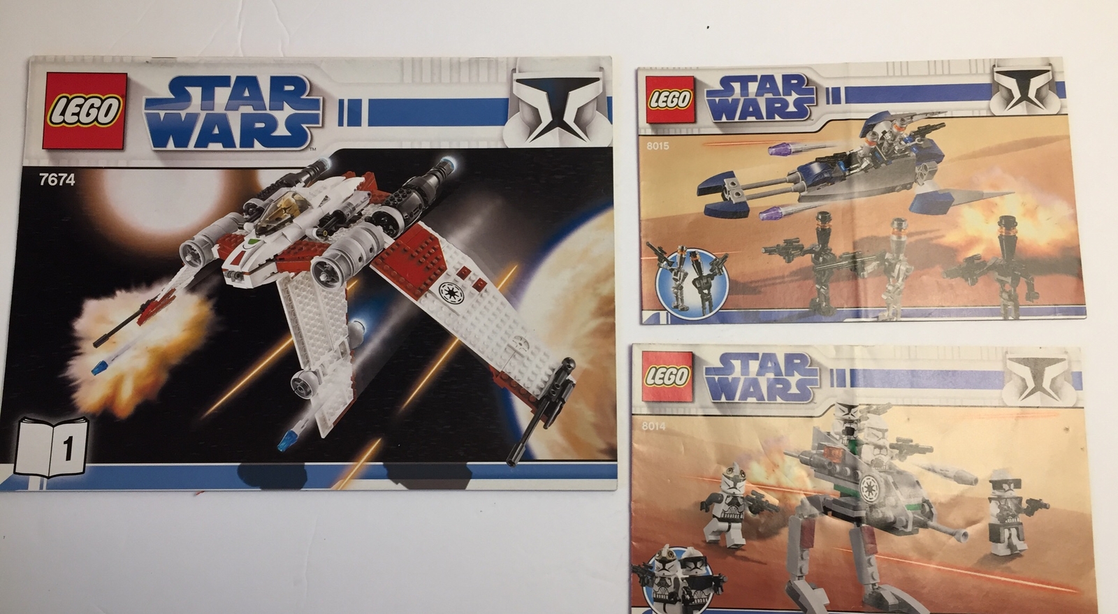 LEGO 8014 8015 + 7674 Star Wars V-19 TORRENT Manual INSTRUCTION #2.