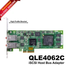 Qlogic QLE4062C Dual Port 1Gb iSCSI PCIe Adapter RJ45 Ethernet RJGM7 1KRWN