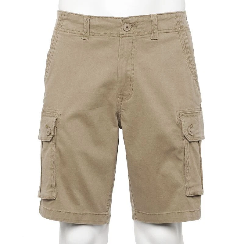 Sonoma Everyday Cargo Chino Shorts Mens 29 Khaki Brown Cotton Stretch NEW