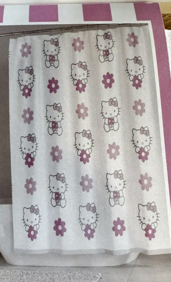 Jay Franco & Sons Inc. Hello Kitty Shower Curtain 72 inches gray