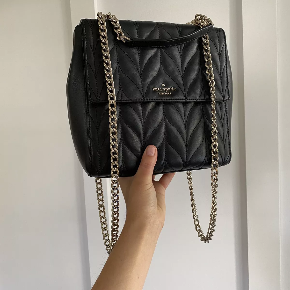 Kate Spade New York Briar Lane Quilted Brayden Satchel Crossbody Backpack Black