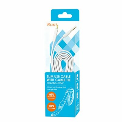 Reiko 7inch 8pin magnetic Charge + Sync USB cable - White