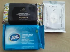 Cuccio Somatology Ducalm Skincare Total Home Cleansing Wipes Lot Post Workout