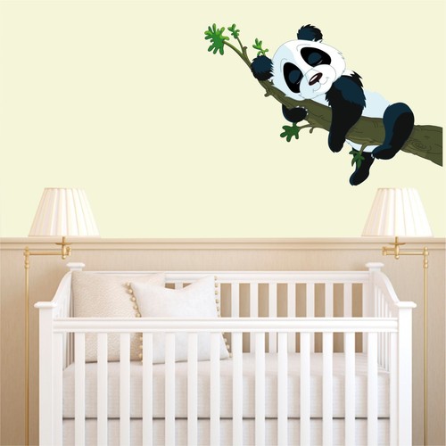 CUTE PANDAS WALL ART STICKERS - 5 x panda images and 3 x great sizes - Picture 10 of 19