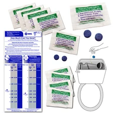 Bathroom Silent Water Leak Detecting Dye Tablets for Toilet Tank  + Flow Bag