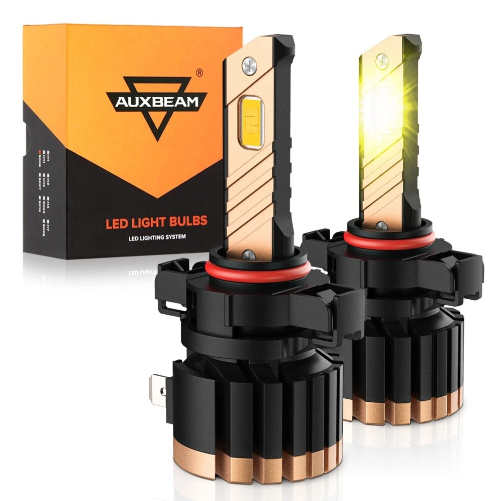 AUXBEAM LED Fog Light Bulbs 5202 Yellow for Chevy Silverado 1500 2500 HD 2007-15