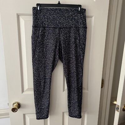 Evolution and Creation Pants Womens L Blue Leggings Yoga Athleisure Active Gym