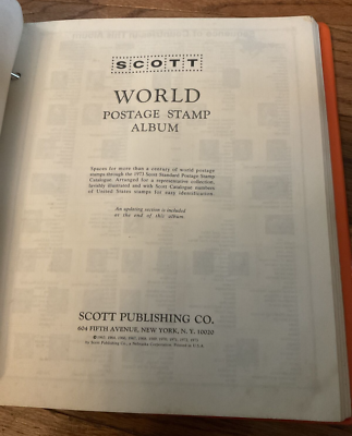 Scott's World Stamp Album Book Postage Stamp Album 1973/ 4 Stamps