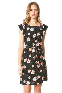 frill sleeve shift dress