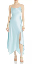 Aqua AQUA Women's Satin Drape Front Dress, US 4