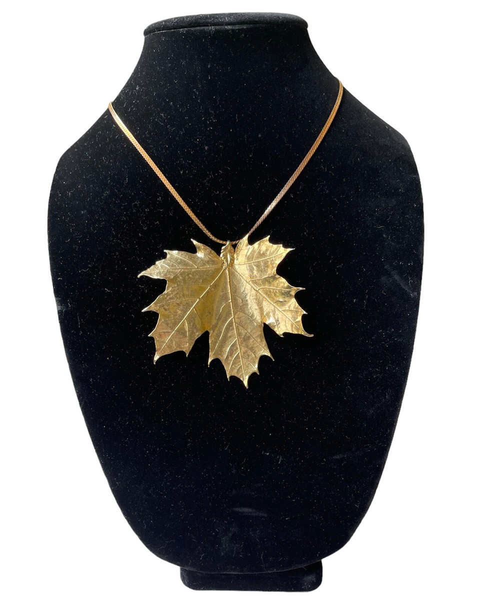 Large Maple Leaf Swarowski Necklace Large Maple Leaf Swarowski Necklace