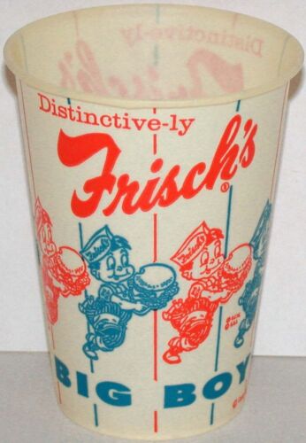 Vintage paper cup FRISCHS BIG BOY with boy pic 1965 unused new old stock n-mint+ - Picture 3 of 3