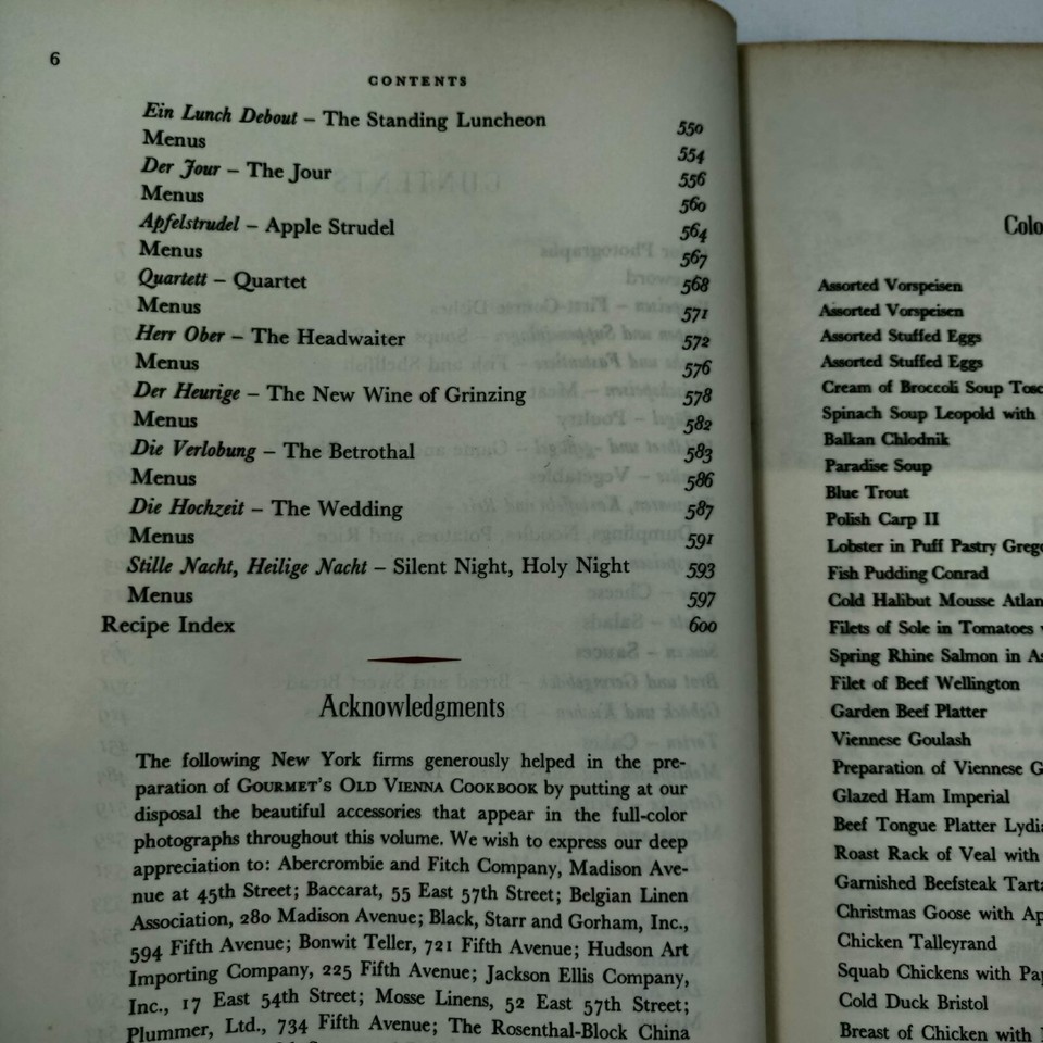 Gourmet’s 1959 Old Vienna Cookbook Vintage Illustrated Rare Cooking