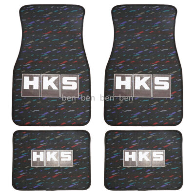 4pcs/set HKS recaro Le Mans Confetti Fabric Floor Mats JDM Interior Carpets
