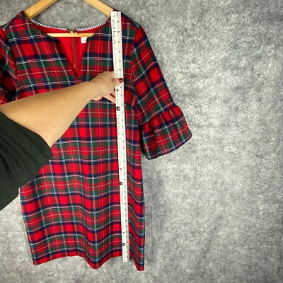 Vineyard Vines Dress Womens 8 M Red Tartan Plaid Heavy Flannel Exposed Zip  Lined | eBay