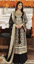 Pakistani Indian Heavy Party Wear Designer Traditional Chiffon Full Heavy Dress
