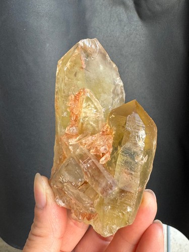 341G Natural Clear Smoky Citrine Quartz Crystal Cluster Rough Healing Specimen - Picture 20 of 24
