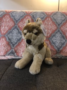 Details About Brown Gipsy Wolf Dog Plush Toy Hard To Find Douglas Husky Hansa Shiba Inu