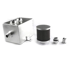 ⭐2L Universal Oil Catch Can Tank 2 Port AN10 + Breather Filter Drain Tap Baffled