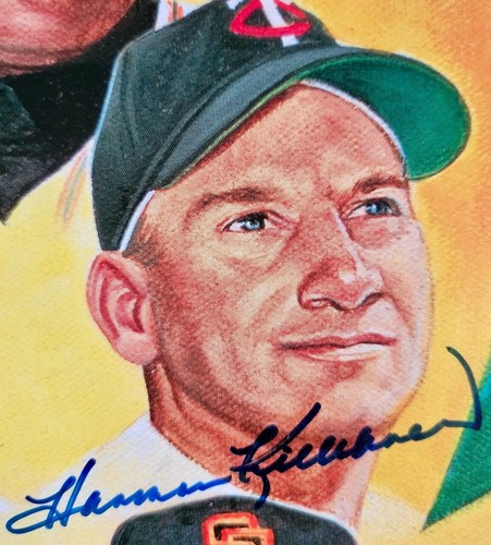 (11) 500 HR hitters & ARTIST SIGNED poster, JSA LOA, Mantle, Aaron,Mays, Jackson - Picture 6 of 16